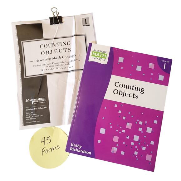 Counting Objects Book 1 Kathy Richardson 45 Student Forms Assessing Math Concept - Picture 1 of 14